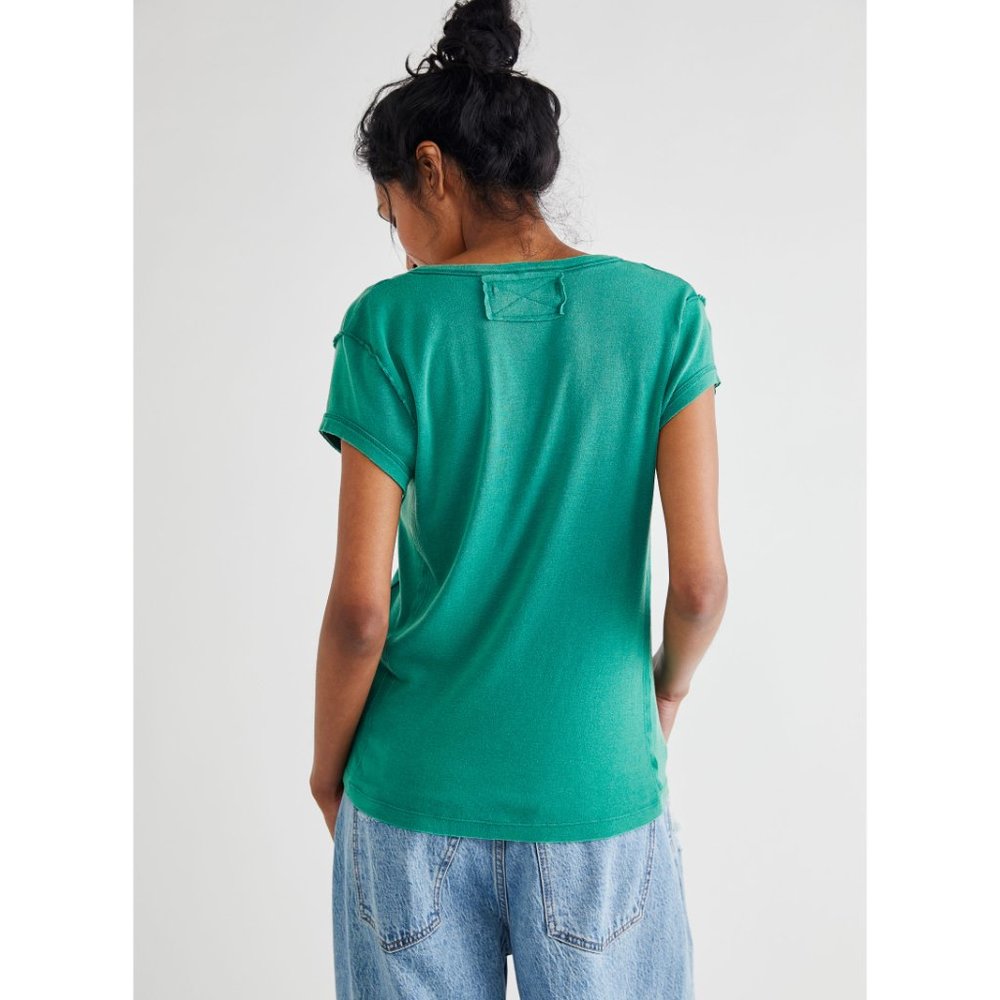 NWT Free People Always Yours Tee / Watermelon Rind - Picture 2 of 4